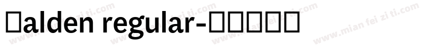 Malden regular字体转换